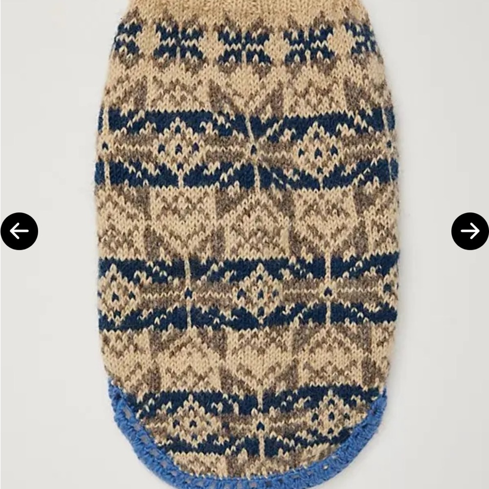 French Knot Free People New Medium Knit Patterned Dog Sweater